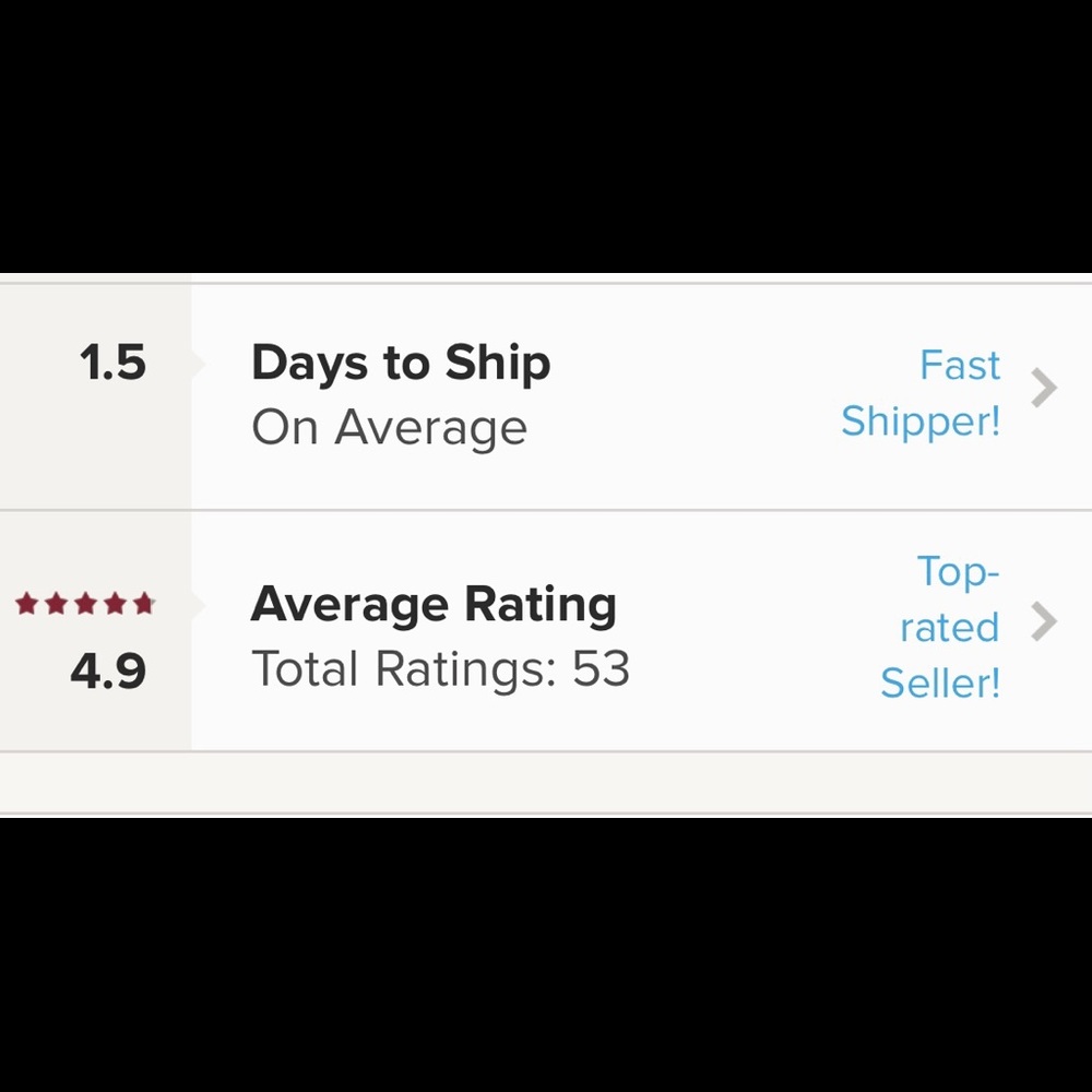 Fast shipper!  5 ✰ seller!!!  Check out my closet!